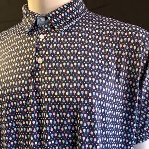 Awesome mens XXL Chaltalk Sports golf polo with Pickleball pattern